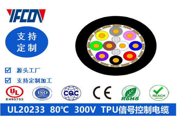UL 20233  80℃  300V  TPU信号控制电缆
