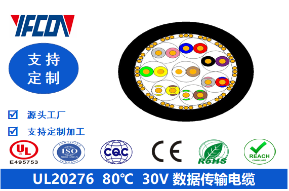 UL 20276  80℃  30V 数据传输电缆